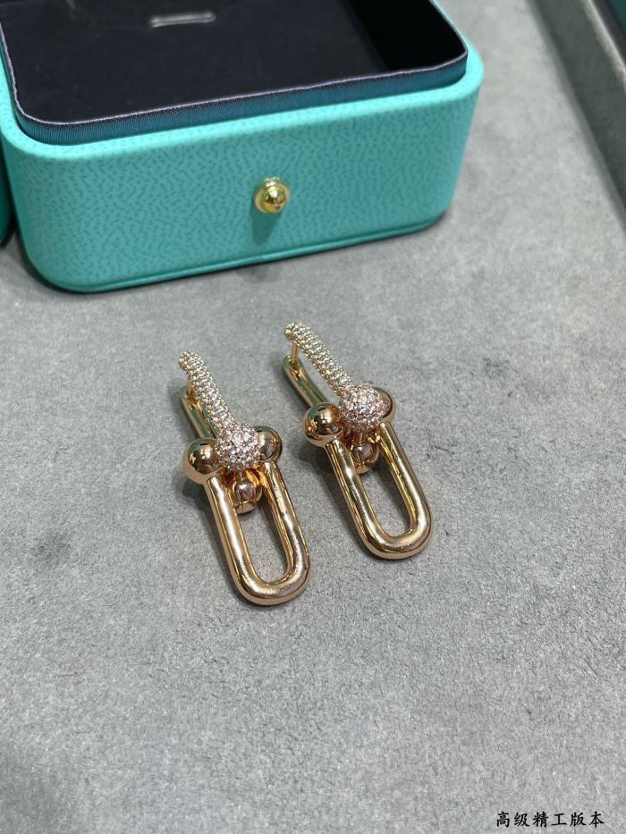 NIGO Tiffany & Co. Hardwear Collection Large Chain Link Earrings with Diamonds Fashionable Luxury Sexy Earrings Jewelry Accessories #nigo75529