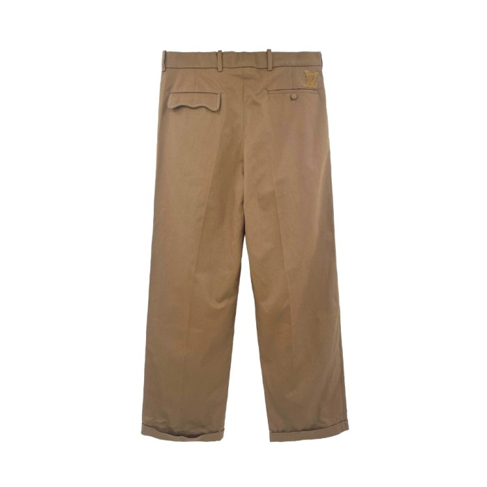 NIGO Louis Vuitton Men's Spring & Autumn Solid Color Button Mid Waist Straight Leg Casual Pants #nigo75527