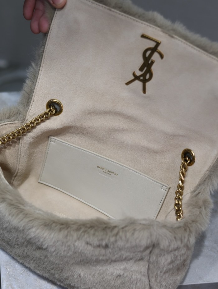 NIGO SAINT LAURENT Kate Women‘s Solid Color Rabbit Fur Flap Chain Shoulder Strap Shoulder Handbag Bag Bags #nigo75552