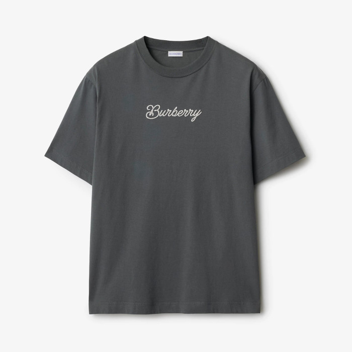 NIGO Burberry Men's Summer Solid Color Letter Print Round Neck Cotton Short Sleeve T-Shirt #nigo75517