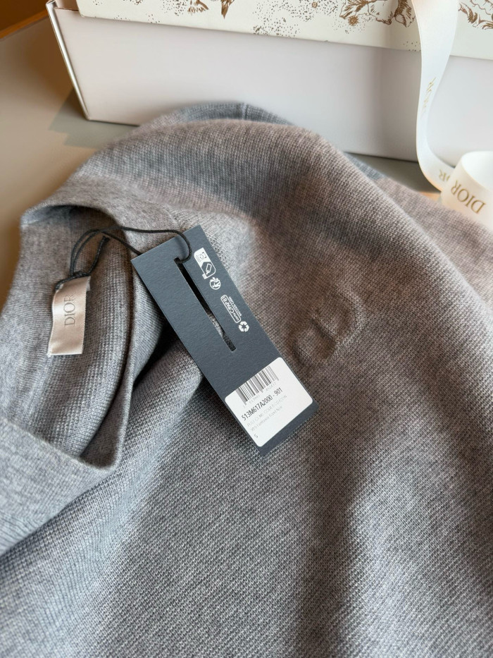 NIGO Dior Men's Spring and Autumn Solid Color Round Neck Cotton Wool Long Sleeve Sweater #nigo75515