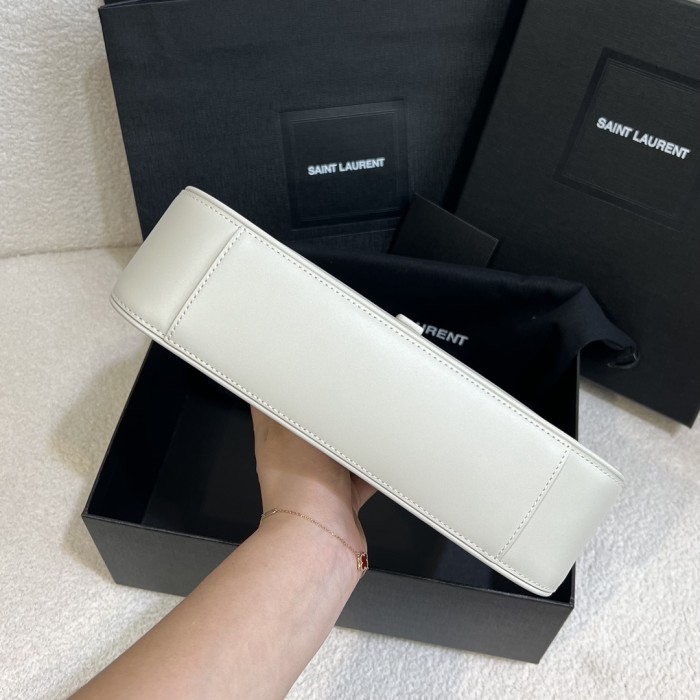 NIGO SAINT LAURENT LE 5 À 7 Women's Adjustable Shoulder Strap Solid Color Smooth Leather Shoulder Handbag Bag Bags #nigo75551