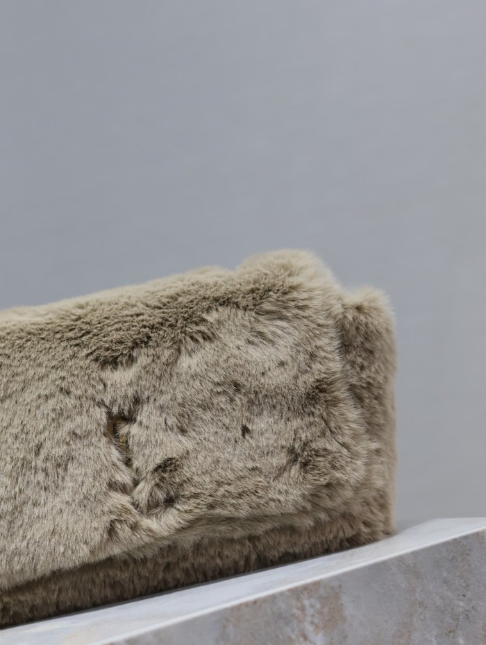 NIGO SAINT LAURENT Kate Women‘s Solid Color Rabbit Fur Flap Chain Shoulder Strap Shoulder Handbag Bag Bags #nigo75552