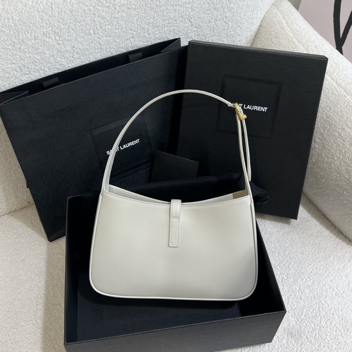 NIGO SAINT LAURENT LE 5 À 7 Women's Adjustable Shoulder Strap Solid Color Smooth Leather Shoulder Handbag Bag Bags #nigo75551
