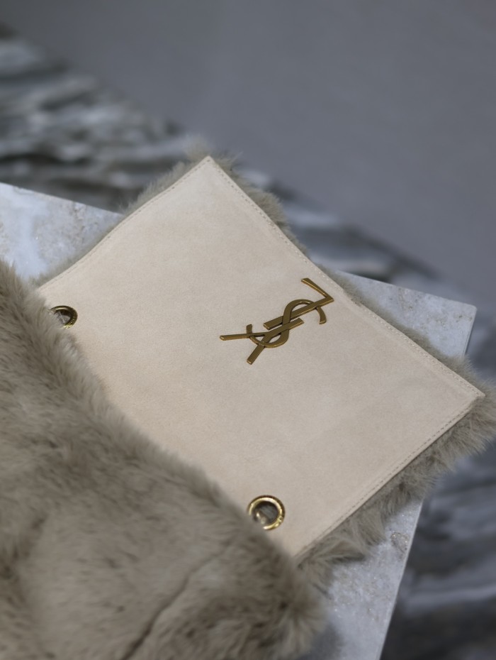 NIGO SAINT LAURENT Kate Women‘s Solid Color Rabbit Fur Flap Chain Shoulder Strap Shoulder Handbag Bag Bags #nigo75552