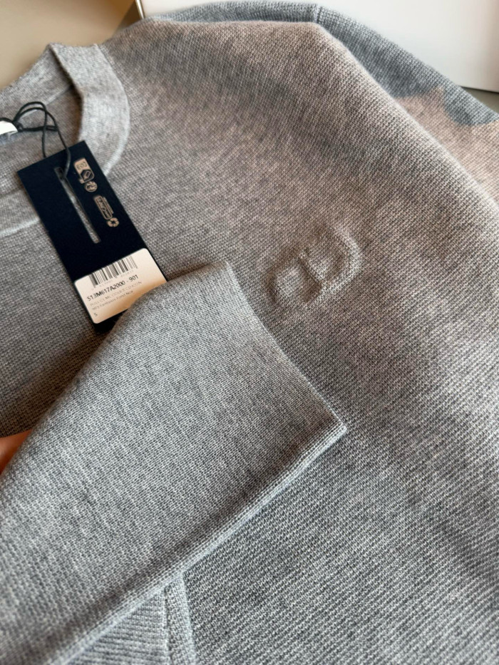 NIGO Dior Men's Spring and Autumn Solid Color Round Neck Cotton Wool Long Sleeve Sweater #nigo75515