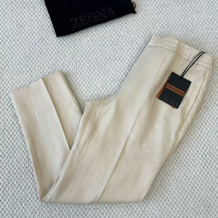 NIGO Ermenegildo Zegna Men's Spring And Summer Solid Color Casual Comfortable Elastic Waist Trousers Pants #nigo75522