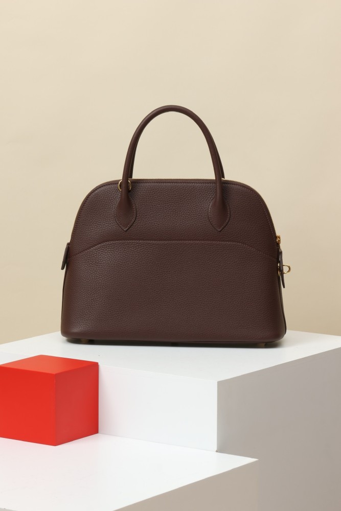 NIGO Hermes bo31 Women's Solid Color Leather Zipper Closure Shoulder Crossbody Handbag Bag Bags #nigo75532