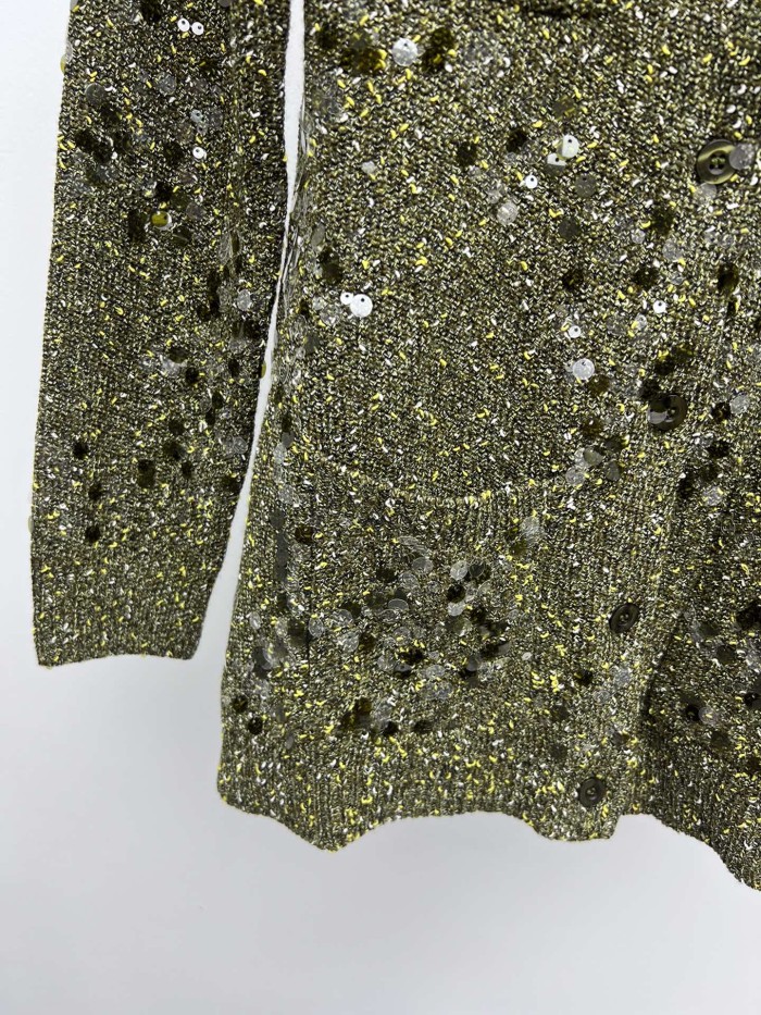 NIGO Gucci Women's Spring And Fall Viscose Fiber Tweed Blend Polo Collar Single Breasted Knit Cardigan Jacket #nigo75547
