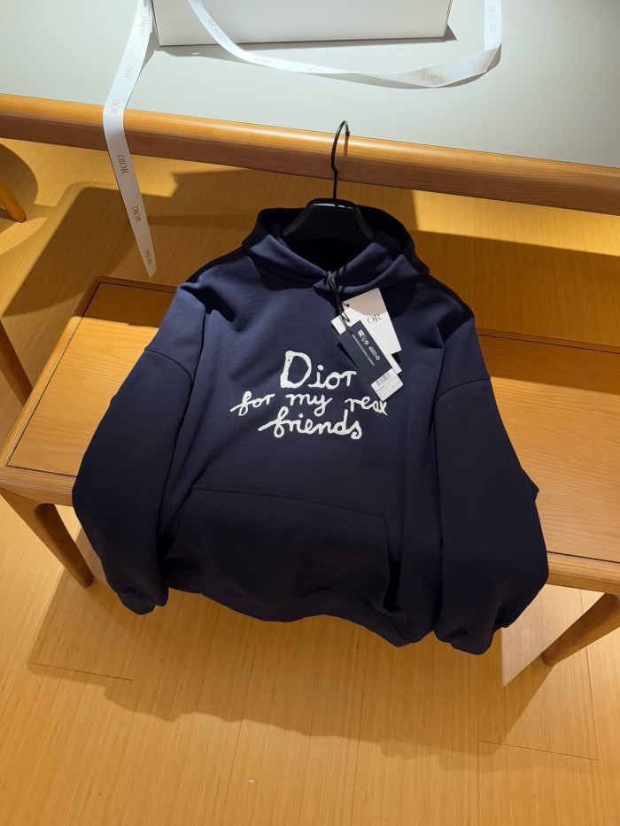 NIGO Dior Men's Spring and Autumn Solid Color Logo Letter Printed Hooded Loose Long Sleeve Sweatshirt #nigo75496