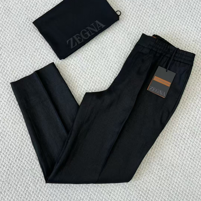NIGO Ermenegildo Zegna Men's Spring And Summer Solid Color Casual Comfortable Elastic Waist Trousers Pants #nigo75522