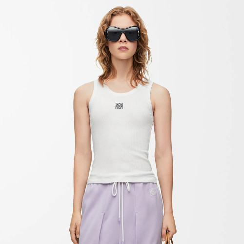 NIGO Loewe Women's Summer Solid Color Embroidered Logo Sleeveless Camisole Tank Top Vest #nigo75548