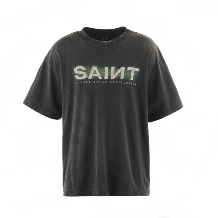 NIGO Saint Michael Men's Summer Graphic Printed Round Neck Cotton Solid Color Straight Pullover Short Sleeve T-Shirt Ngvp #nigo1165