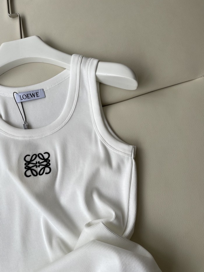NIGO Loewe Women's Summer Solid Color Embroidered Logo Sleeveless Camisole Tank Top Vest #nigo75548