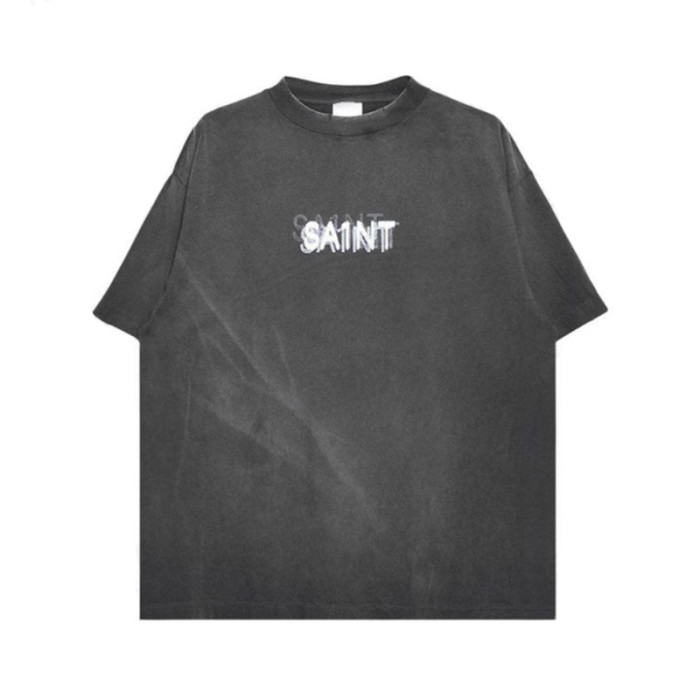 NIGO Saint Michael Men's Summer Graphic Printed Round Neck Cotton Solid Color Straight Pullover Short Sleeve T-Shirt Ngvp #nigo1165