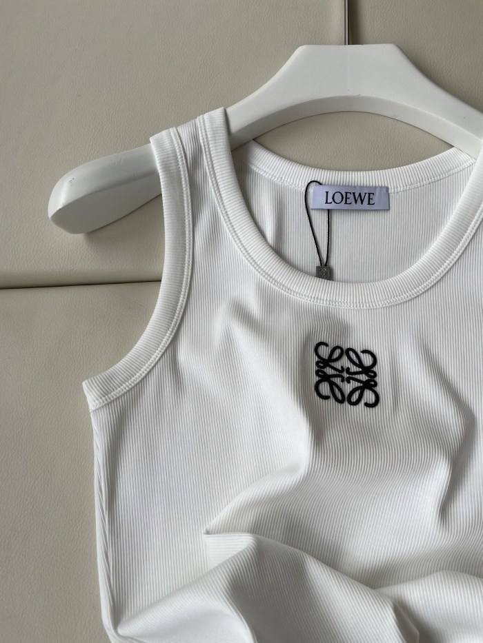 NIGO Loewe Women's Summer Solid Color Embroidered Logo Sleeveless Camisole Tank Top Vest #nigo75548