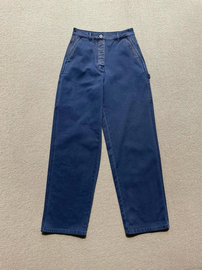 NIGO MiuMiu Women's Spring and Autumn Solid Color Loose Embroidered Logo Jeans Pants #nigo75536