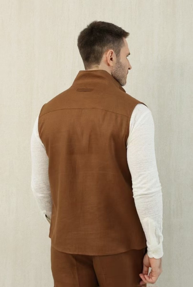 NIGO Ermenegildo Zegna Men's Spring And Autumn Solid Color Standing Collar Zipper Fit Sleeveless Vest Jacket Ngvp #nigo1168