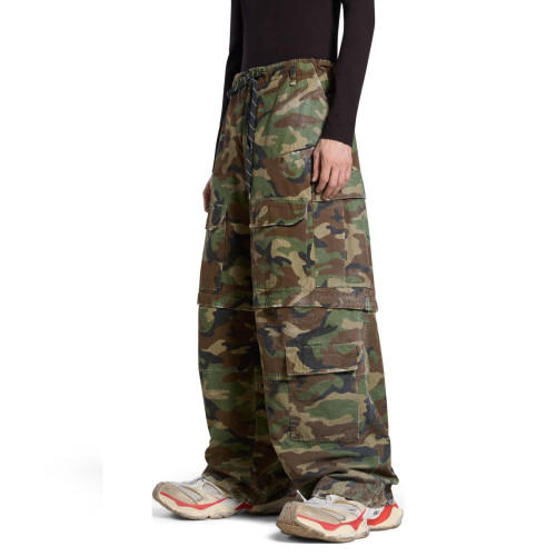 NIGO Balenciaga Men's Spring And Autumn Retro Old Camouflage Work Pants Detachable Baggy Jeans High Street Fashion Straight Casual Pants Ngvp #nigo1183