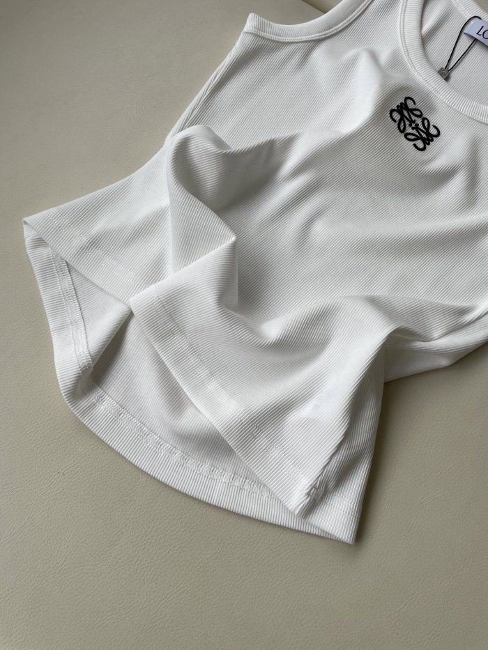NIGO Loewe Women's Summer Solid Color Embroidered Logo Sleeveless Camisole Tank Top Vest #nigo75548