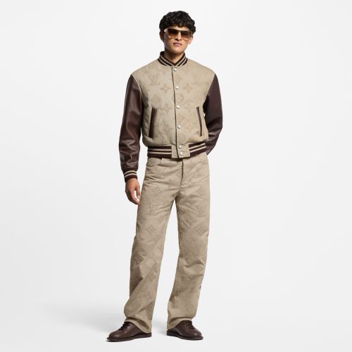 NIGO Louis Vuitton Monogram Embroidered Baseball Drawstring Jacket Men's Spring And Autumn Fashion Trend Color Blocking Single-breasted Jacket #nigo81119