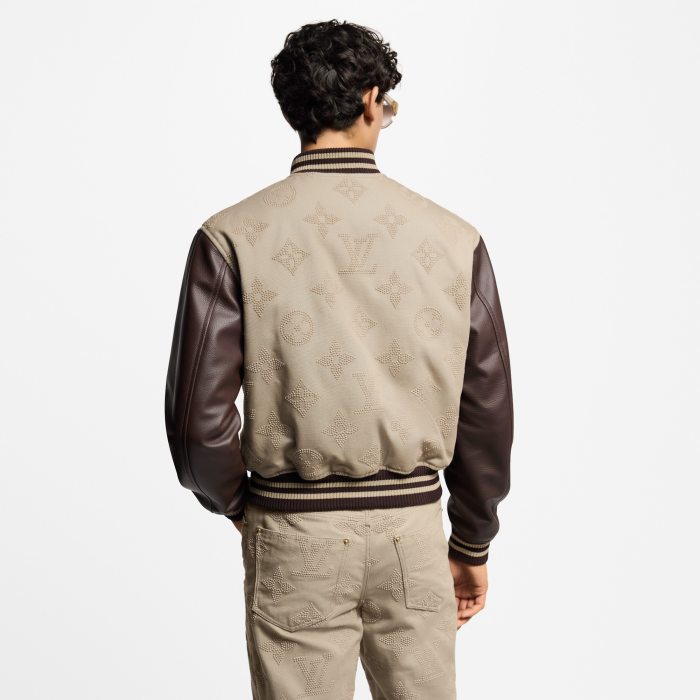 NIGO Louis Vuitton Monogram Embroidered Baseball Drawstring Jacket Men's Spring And Autumn Fashion Trend Color Blocking Single-breasted Jacket #nigo81119