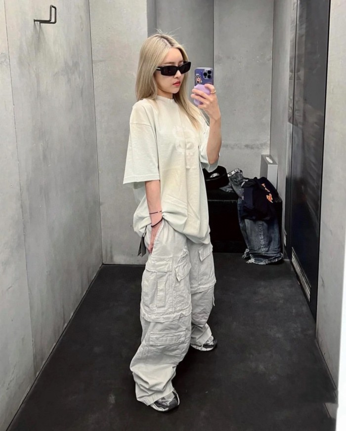 NIGO Balenciaga Men's Distressed Work Pants Solid Color Loose Cotton Straight Leg Pants #nigo71974