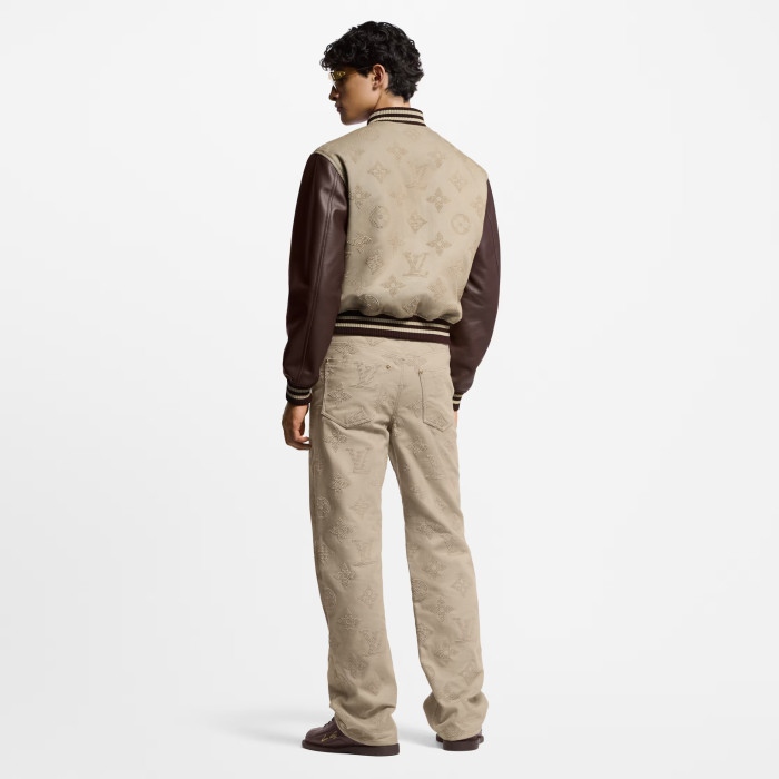 NIGO Louis Vuitton Monogram Embroidered Baseball Drawstring Jacket Men's Spring And Autumn Fashion Trend Color Blocking Single-breasted Jacket #nigo81119