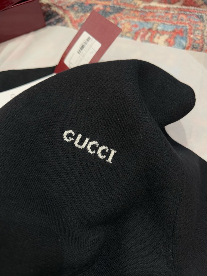 NIGO Gucci Women's Summer Solid Color Appliqued Knit Sweater Back Single Breasted Design Short Sleeve T-Shirt #nigo75551