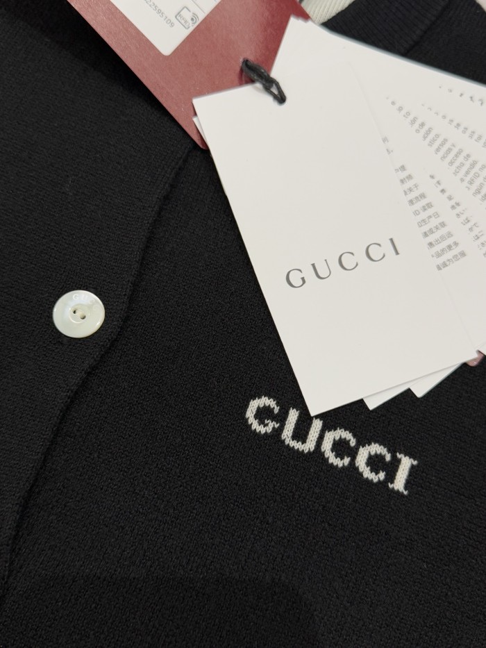 NIGO Gucci Women's Spring And Summer Solid Color Wool Blend Jacquard Single Breasted Long Sleeved Knit Cardigan Jacket #nigo75552