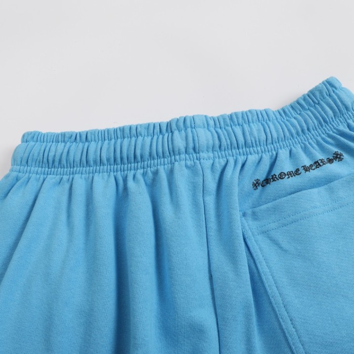 NIGO Chrome Hearts Men's Summer Graffiti Monogram Printed Mid Rise Straight Leg Casual Tie Shorts #nigo75587