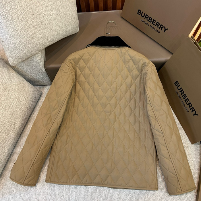 NIGO Burberry Women's Autumn and Winter Solid Color Splicing Lapel Loose Single Breasted Long Sleeve Jacket #nigo75566