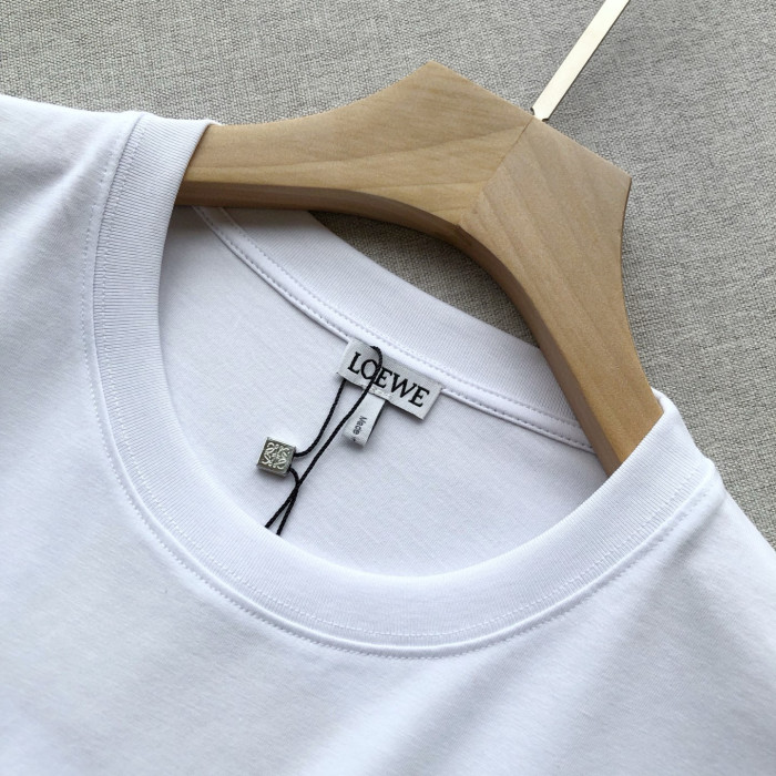 NIGO Loewe Men's Summer Embroidered Logo Pattern Round Neck Solid Color Cotton Short Sleeve T-Shirt #nigo75589
