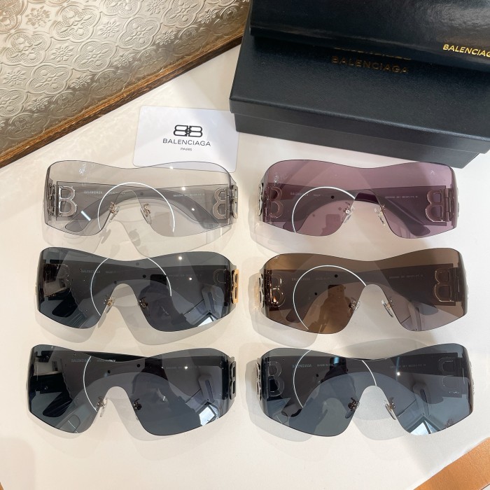 NIGO Balenciaga Women's Solid Color Lens Legs Logo Print Irregular Shape Sunglasses Eyeglasses Glasses #nigo75575