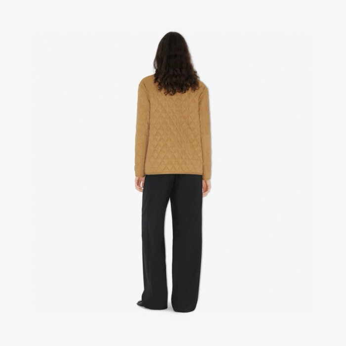 NIGO Burberry Women's Autumn and Winter Solid Color Splicing Lapel Loose Single Breasted Long Sleeve Jacket #nigo75566