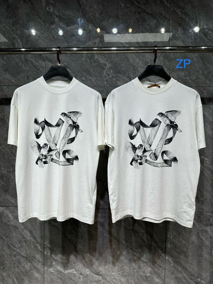 Louis Vuitton Loose Cotton Printed Short Sleeved T-Shirt #nigo21716