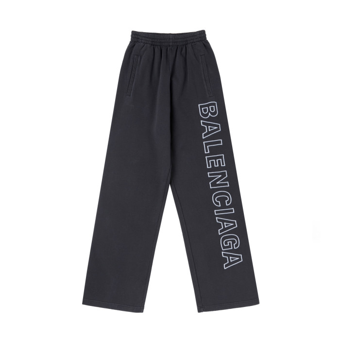 NIGO Balenciaga Men's And Women's Spring And Autumn Solid Color Embroidery Letter Print Elastic Waist Casual Sweatpants Pants #nigo75615