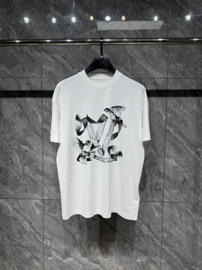 Louis Vuitton Loose Cotton Printed Short Sleeved T-Shirt #nigo21716