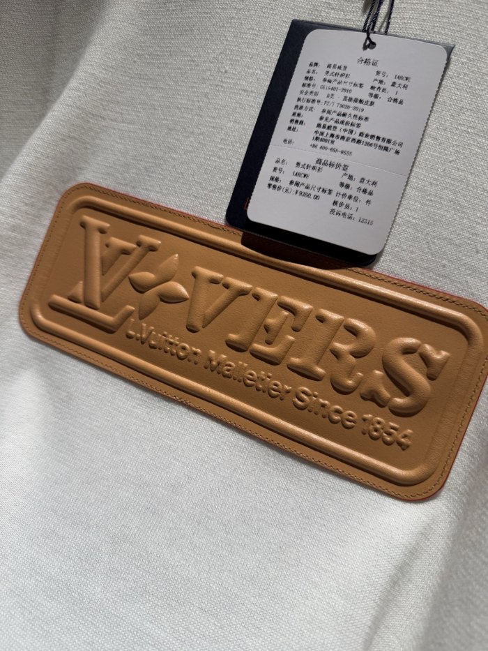 NIGO Louis Vuitton Men's Summer Leather Applique Solid Color Cotton Round Neck Short Sleeve T-Shirt #nigo75636