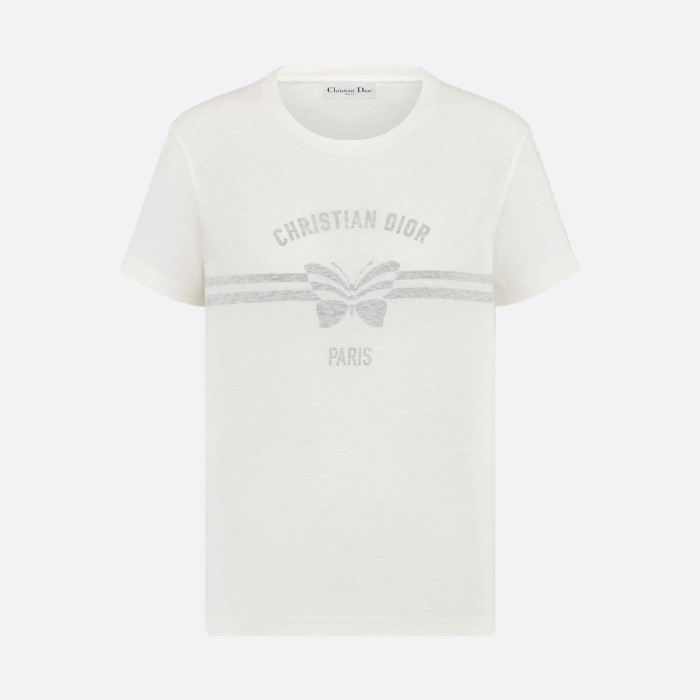 NIGO DIOR Women's Summer Round Neck Bee Pattern Printed Solid Color Cotton Short Sleeve T-Shirt #nigo75631