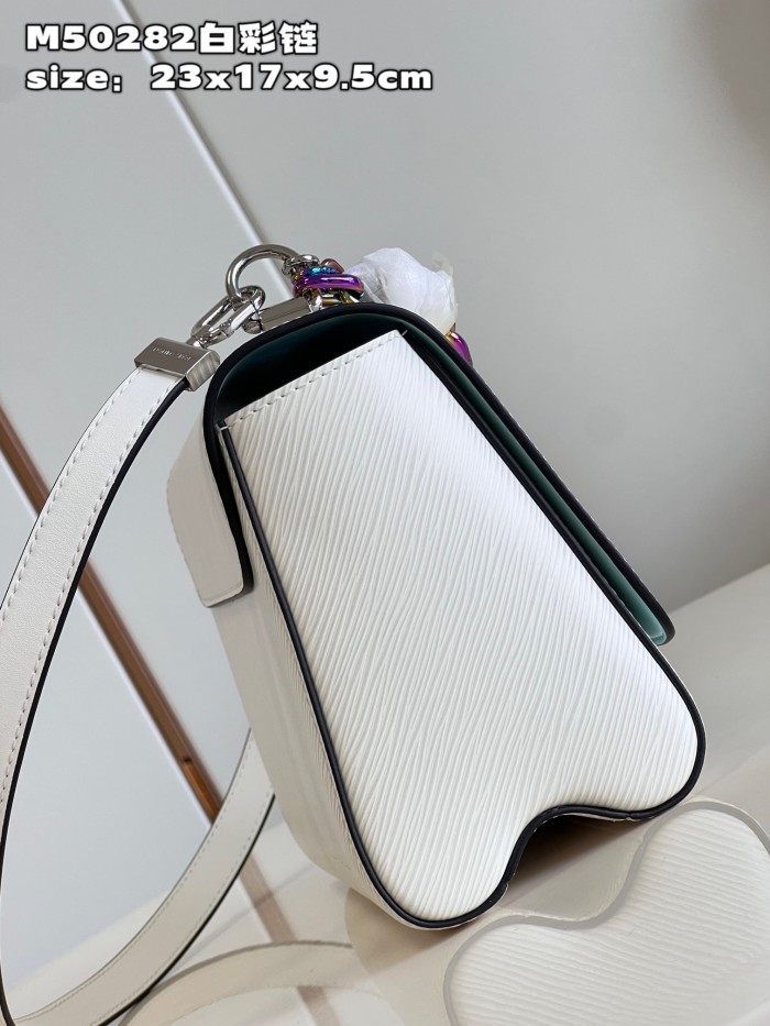 NIGO Louis Vuitton TWIST Women's Solid Color Detachable Adjustable Lock Closure Leather Quilted Cowhide Shoulder Crossbody Bag Bags #nigo75649