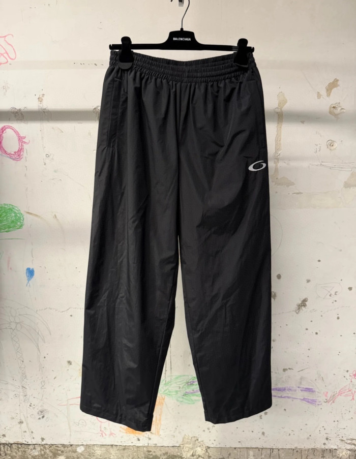 NIGO Balenciaga Men's Spring/Summer Solid Color Elastic Mid-Waist Lace-Up Casual Pants #nigo75632