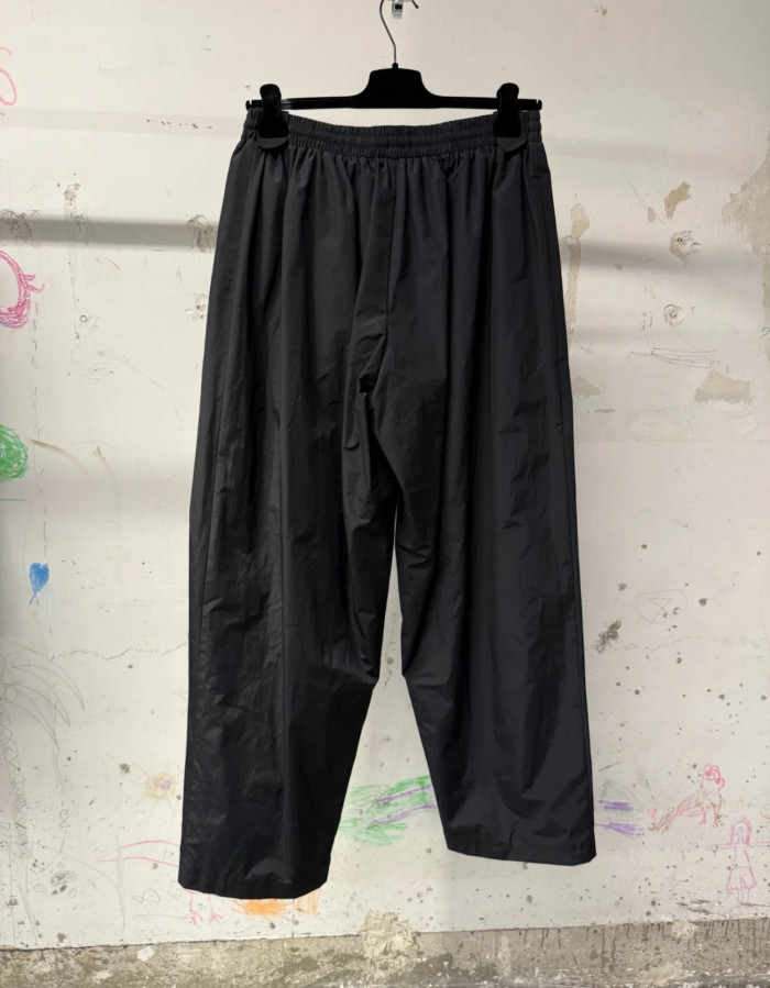 NIGO Balenciaga Men's Spring/Summer Solid Color Elastic Mid-Waist Lace-Up Casual Pants #nigo75632