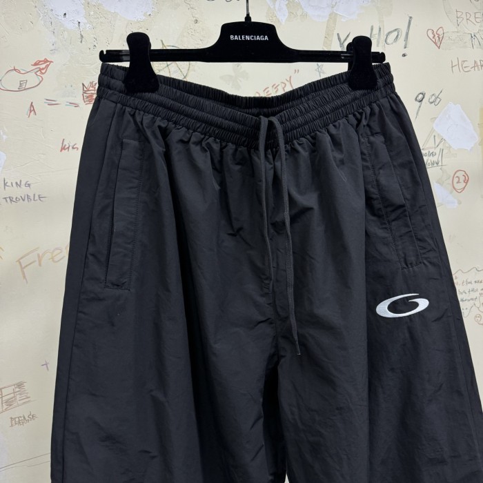 NIGO Balenciaga Men's Spring/Summer Solid Color Elastic Mid-Waist Lace-Up Casual Pants #nigo75632