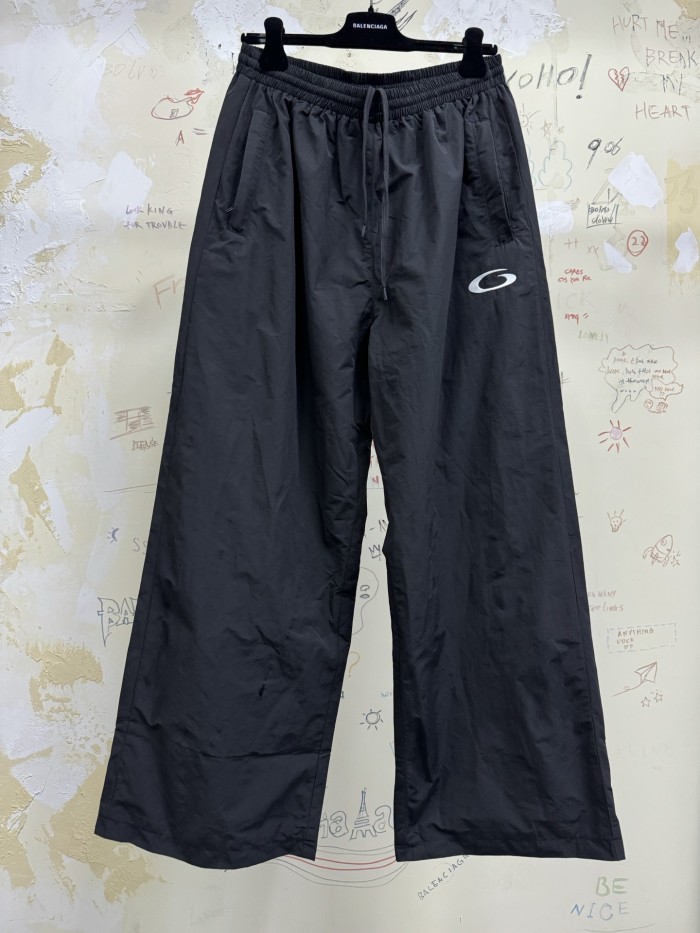 NIGO Balenciaga Men's Spring/Summer Solid Color Elastic Mid-Waist Lace-Up Casual Pants #nigo75632