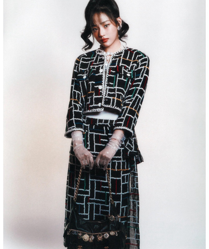 NIGO Chanel Women's Spring And Autumn Color Blocking Check Embroidery Tweed Short Jacket Ngvp #nigo1233
