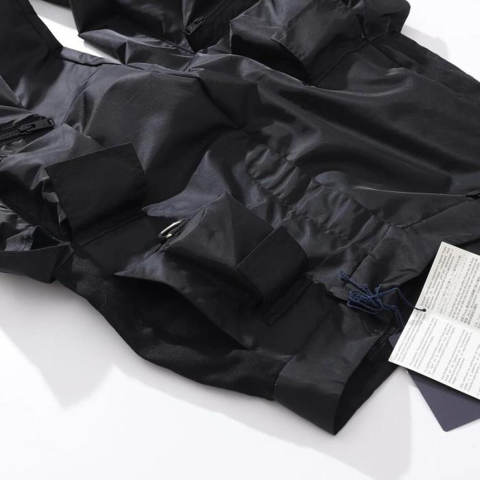 NIGO Prada Men's Spring And Summer Solid Color Nylon Multi Functional Pockets Trousers Pants #nigo75645