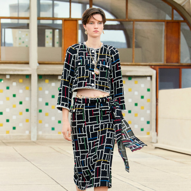 NIGO Chanel Women's Spring And Autumn Color Blocking Check Embroidery Tweed Short Jacket Ngvp #nigo1233