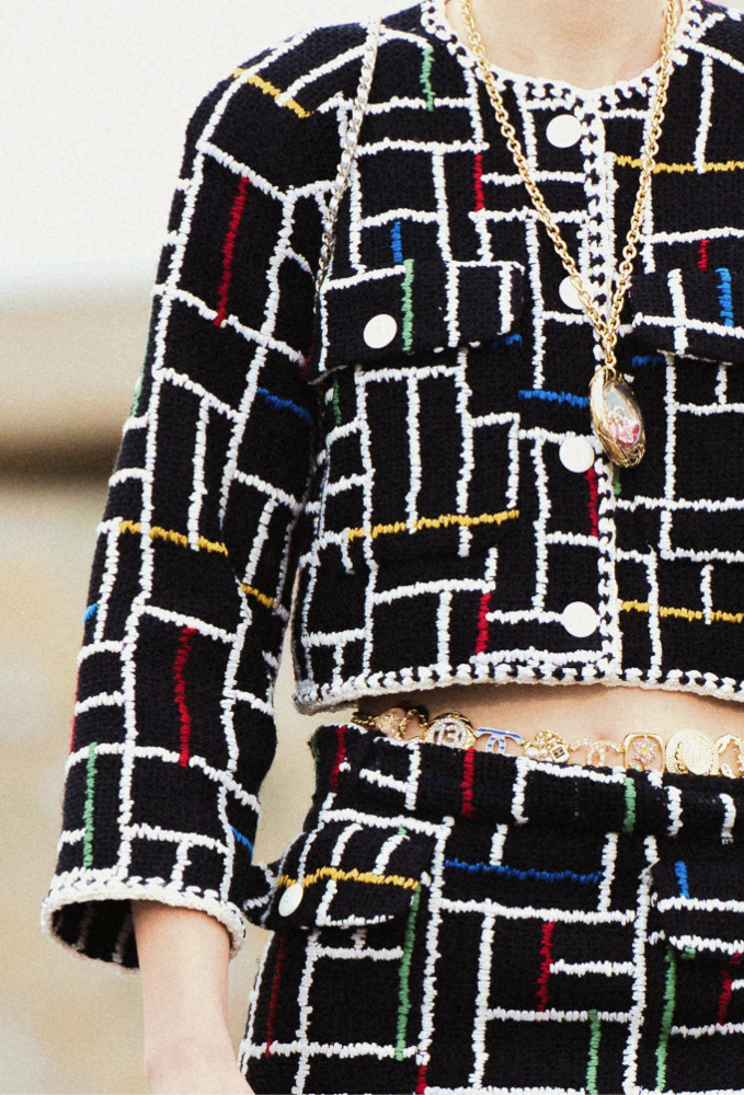 NIGO Chanel Women's Spring And Autumn Color Blocking Check Embroidery Tweed Short Jacket Ngvp #nigo1233