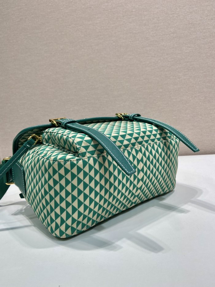 NIGO Prada Women's Monogram Printed Classic Triangle Logo Recycled Nylon with Cow Leather Shoulder Bag Bags #nigo75665